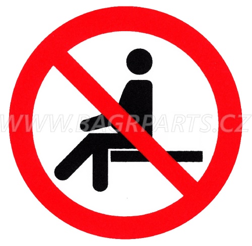 Nálepka - zákaz sezení